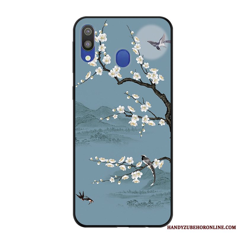 Etui Samsung Galaxy M20 Cartoon Telefonnubuck, Cover Samsung Galaxy M20 Beskyttelse Anti-fald Lyserød