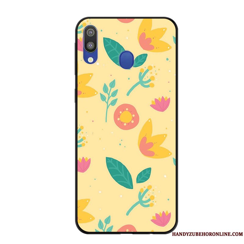 Etui Samsung Galaxy M20 Cartoon Telefonnubuck, Cover Samsung Galaxy M20 Beskyttelse Anti-fald Lyserød