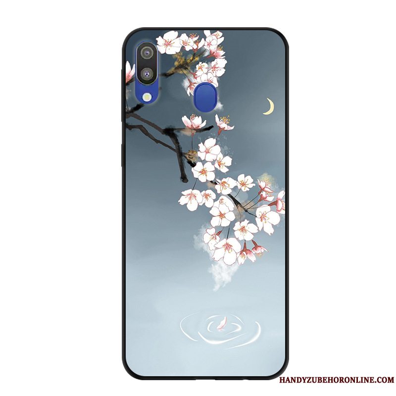 Etui Samsung Galaxy M20 Cartoon Telefonnubuck, Cover Samsung Galaxy M20 Beskyttelse Anti-fald Lyserød