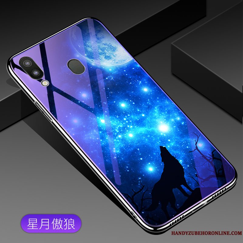 Etui Samsung Galaxy M20 Kreativ Af Personlighed Spejl, Cover Samsung Galaxy M20 Beskyttelse Glas Hængende Ornamenter