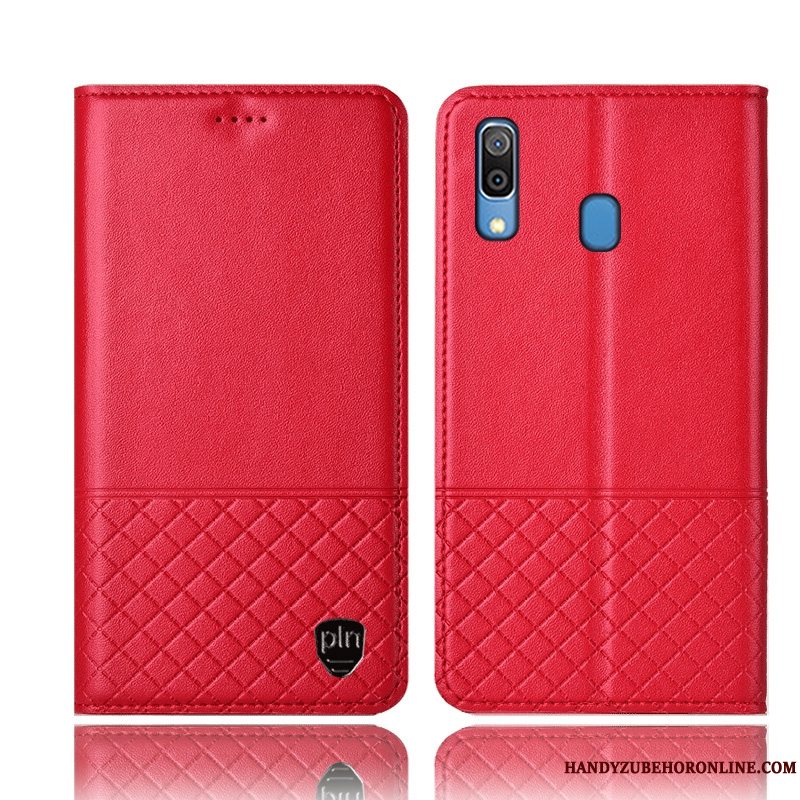 Etui Samsung Galaxy M20 Læder Anti-fald Gul, Cover Samsung Galaxy M20 Beskyttelse Ternet Telefon