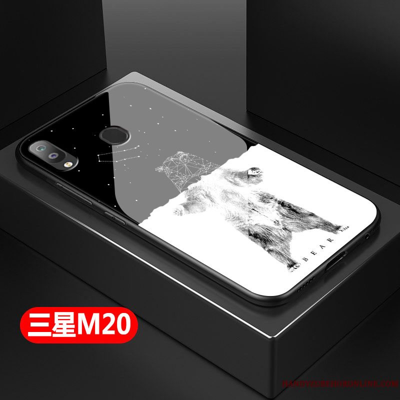 Etui Samsung Galaxy M20 Silikone Af Personlighed Anti-fald, Cover Samsung Galaxy M20 Blød Glas Simple