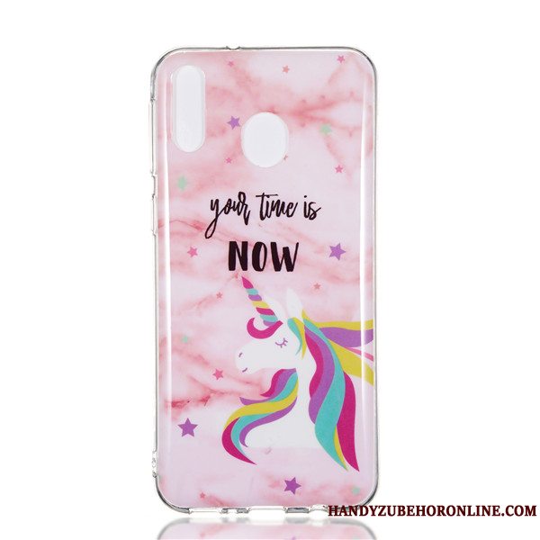 Etui Samsung Galaxy M20 Silikone Lilla Stor, Cover Samsung Galaxy M20 Cartoon Telefon