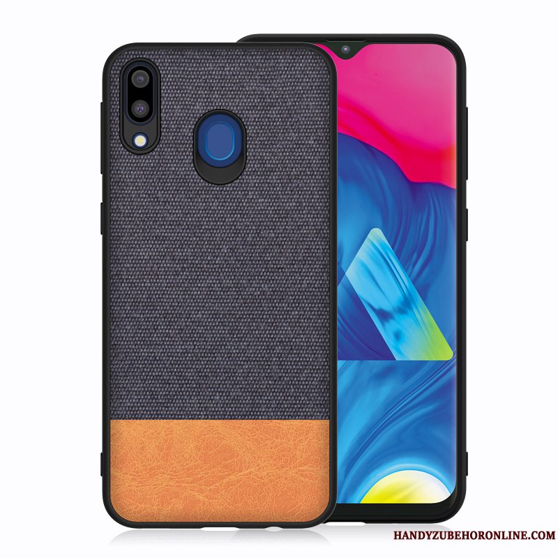 Etui Samsung Galaxy M20 Silikone Telefonblå, Cover Samsung Galaxy M20 Klud Anti-fald