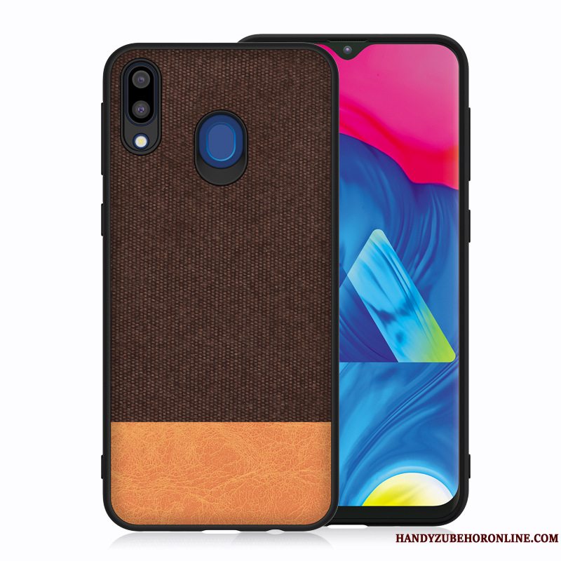 Etui Samsung Galaxy M20 Silikone Telefonblå, Cover Samsung Galaxy M20 Klud Anti-fald