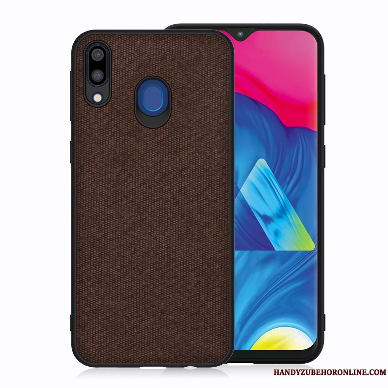 Etui Samsung Galaxy M20 Silikone Telefonblå, Cover Samsung Galaxy M20 Klud Anti-fald