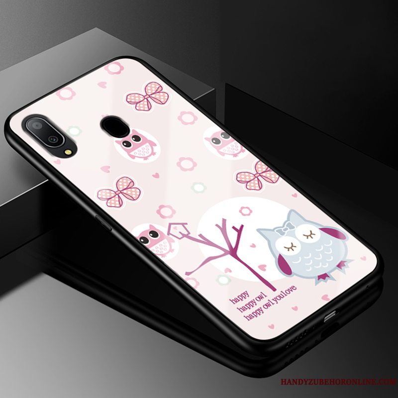 Etui Samsung Galaxy M20 Tasker Anti-fald Hård, Cover Samsung Galaxy M20 Cartoon Glas Blå