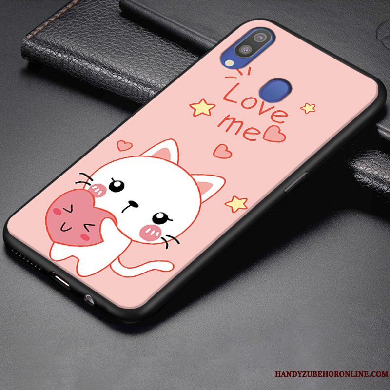 Etui Samsung Galaxy M20 Tasker Nubuck Trend, Cover Samsung Galaxy M20 Cartoon Tilpas Gul