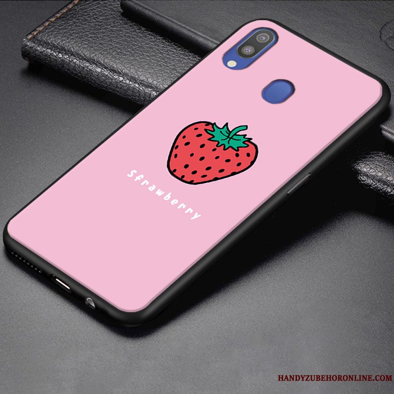 Etui Samsung Galaxy M20 Tasker Nubuck Trend, Cover Samsung Galaxy M20 Cartoon Tilpas Gul