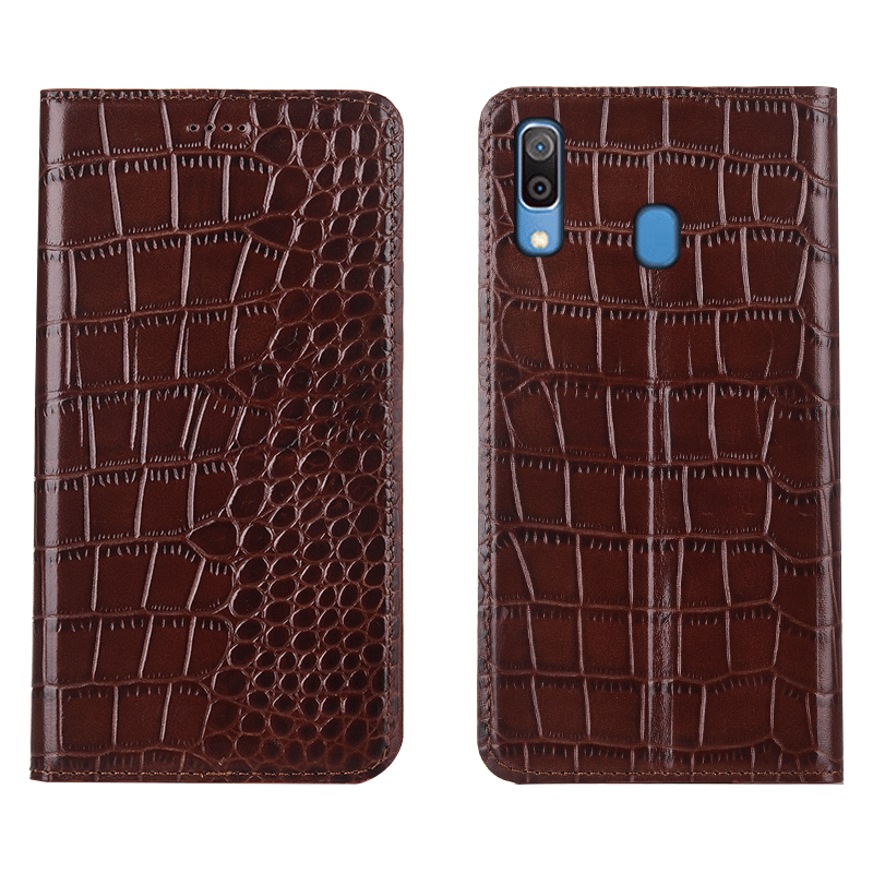 Etui Samsung Galaxy M20 Tasker Telefonmønster, Cover Samsung Galaxy M20 Læder Krokodille