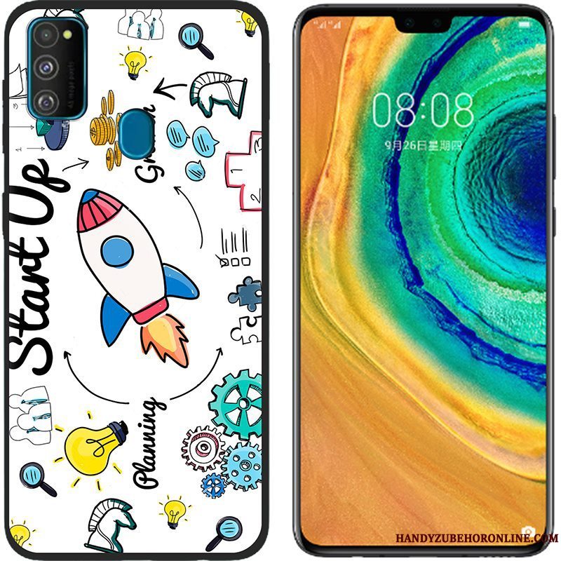 Etui Samsung Galaxy M30s Beskyttelse Klud Lyserød, Cover Samsung Galaxy M30s Cartoon Anti-fald Telefon