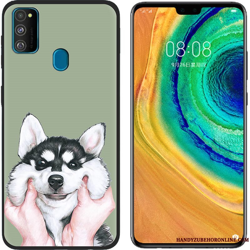 Etui Samsung Galaxy M30s Beskyttelse Klud Lyserød, Cover Samsung Galaxy M30s Cartoon Anti-fald Telefon