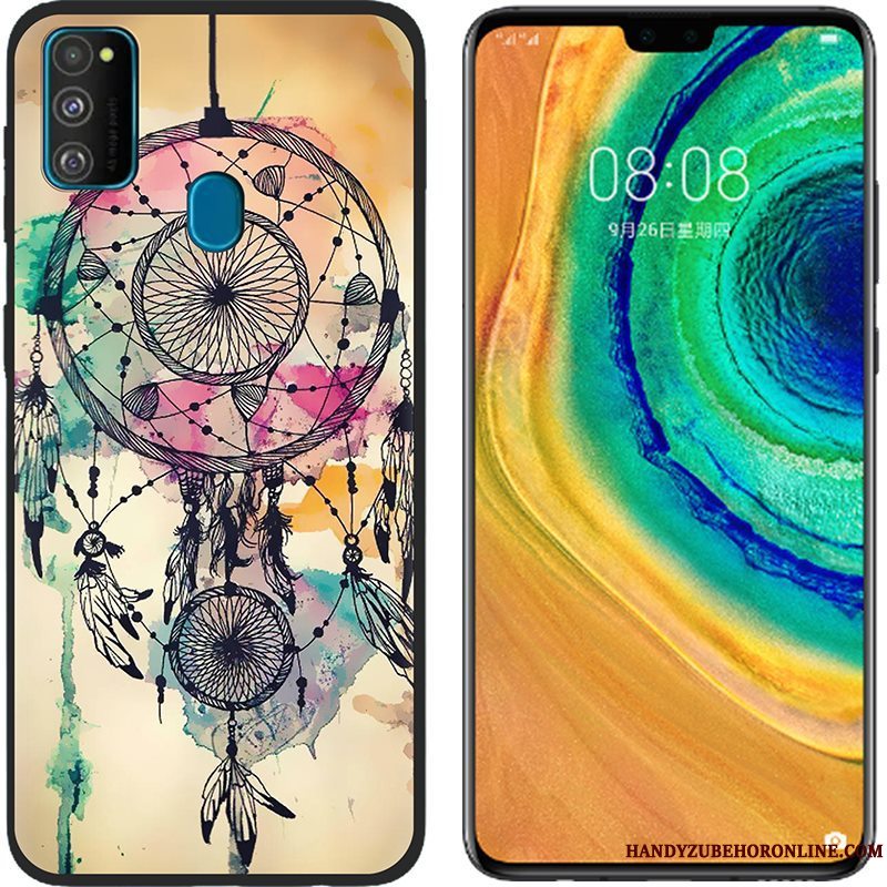 Etui Samsung Galaxy M30s Beskyttelse Klud Lyserød, Cover Samsung Galaxy M30s Cartoon Anti-fald Telefon