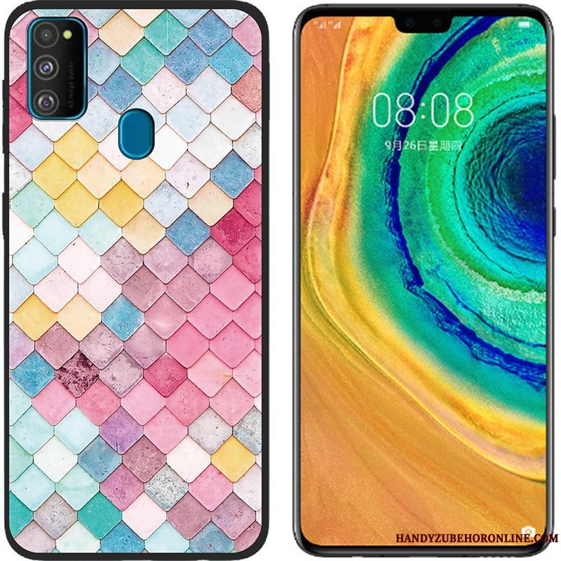 Etui Samsung Galaxy M30s Beskyttelse Klud Lyserød, Cover Samsung Galaxy M30s Cartoon Anti-fald Telefon