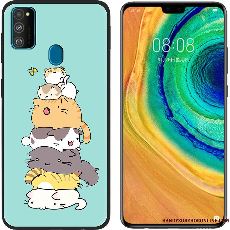 Etui Samsung Galaxy M30s Beskyttelse Klud Lyserød, Cover Samsung Galaxy M30s Cartoon Anti-fald Telefon