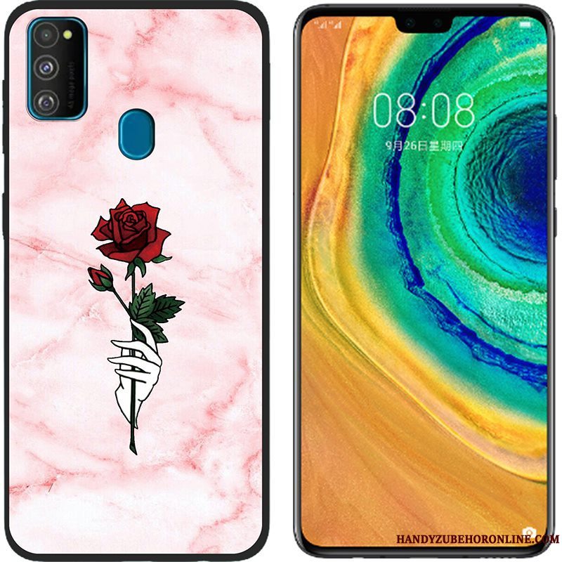 Etui Samsung Galaxy M30s Beskyttelse Klud Lyserød, Cover Samsung Galaxy M30s Cartoon Anti-fald Telefon