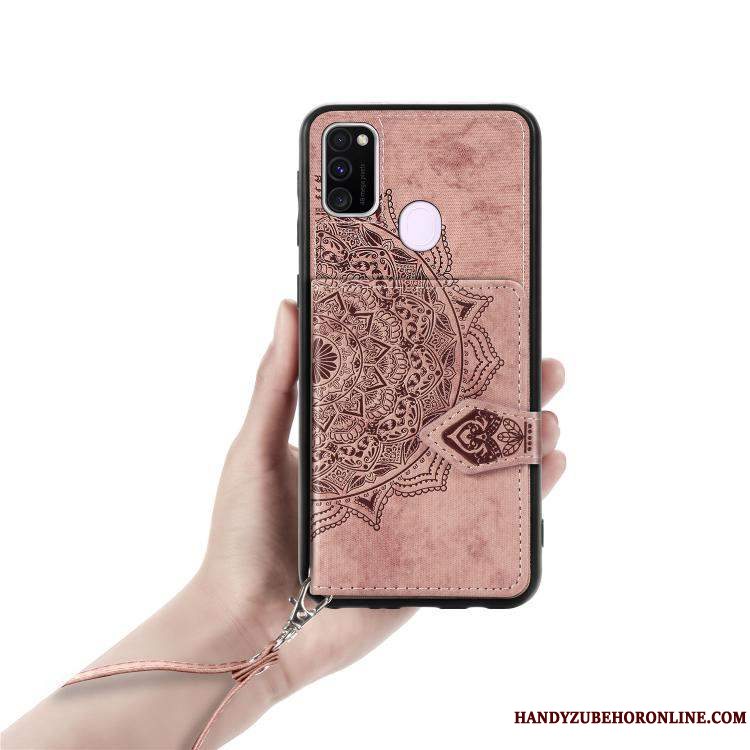 Etui Samsung Galaxy M30s Beskyttelse Klud Rød, Cover Samsung Galaxy M30s Mønster Telefon