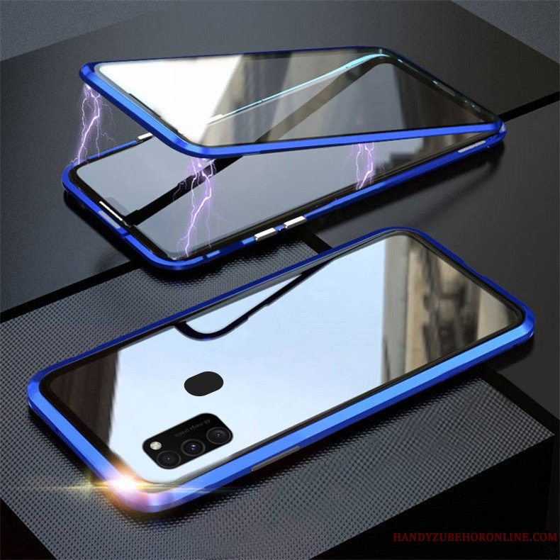 Etui Samsung Galaxy M30s Beskyttelse Rød Anti-fald, Cover Samsung Galaxy M30s Glas Ny