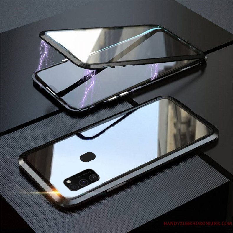 Etui Samsung Galaxy M30s Beskyttelse Rød Anti-fald, Cover Samsung Galaxy M30s Glas Ny