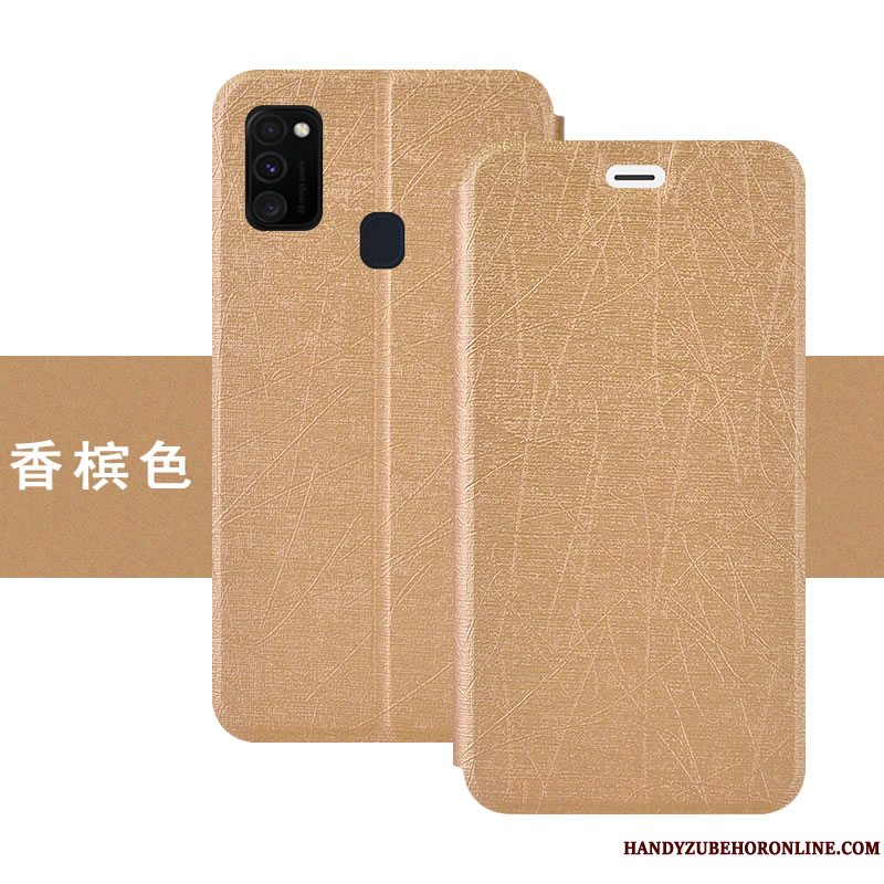 Etui Samsung Galaxy M30s Beskyttelse Telefonanti-fald, Cover Samsung Galaxy M30s Læder Lyserød