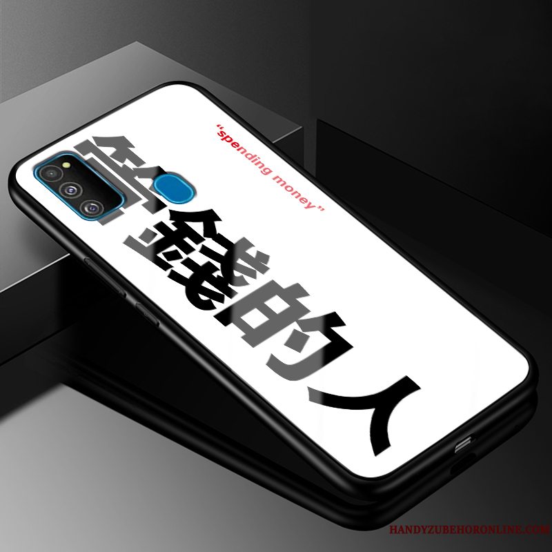 Etui Samsung Galaxy M30s Beskyttelse Telefonanti-fald, Cover Samsung Galaxy M30s Silikone Glas Sort