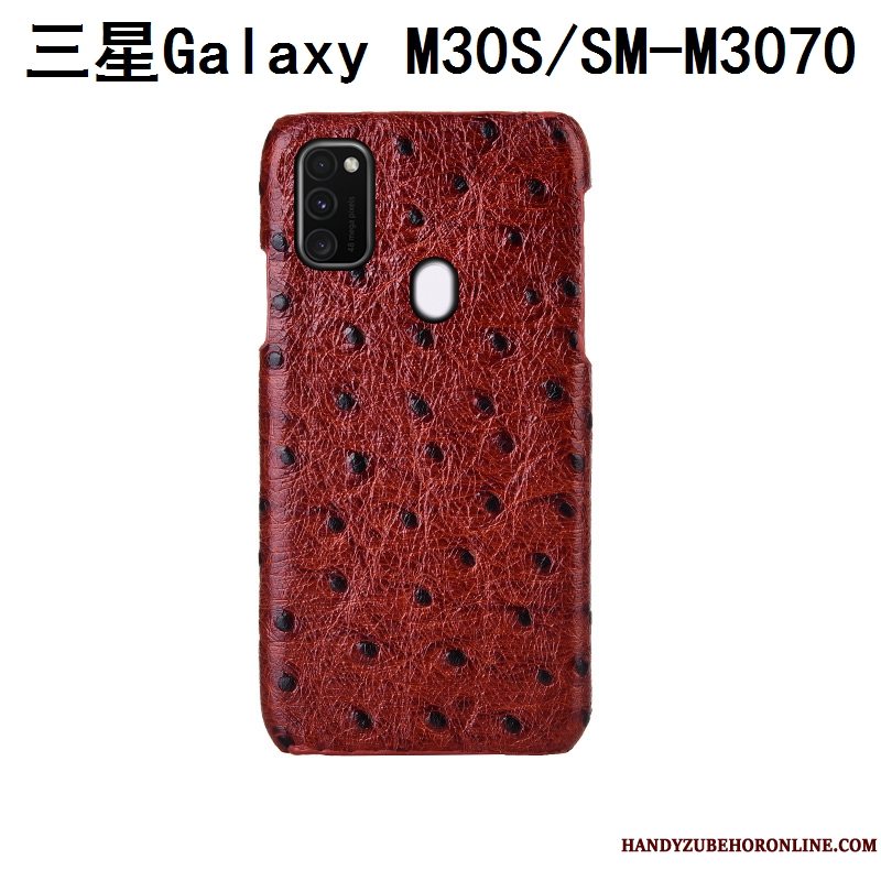 Etui Samsung Galaxy M30s Beskyttelse Tilpas Sort, Cover Samsung Galaxy M30s Læder Telefonmønster