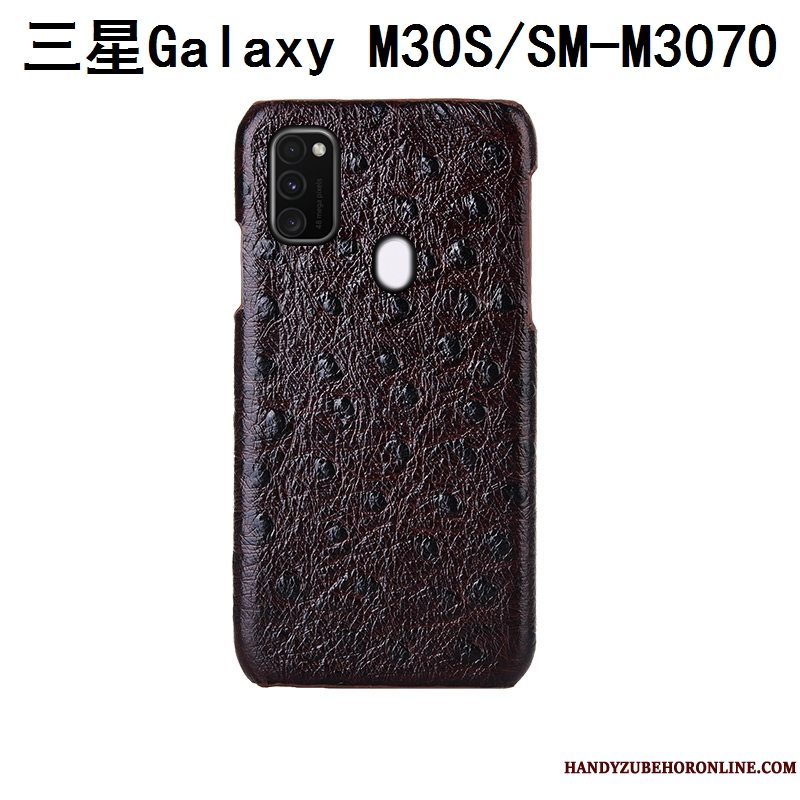 Etui Samsung Galaxy M30s Beskyttelse Tilpas Sort, Cover Samsung Galaxy M30s Læder Telefonmønster
