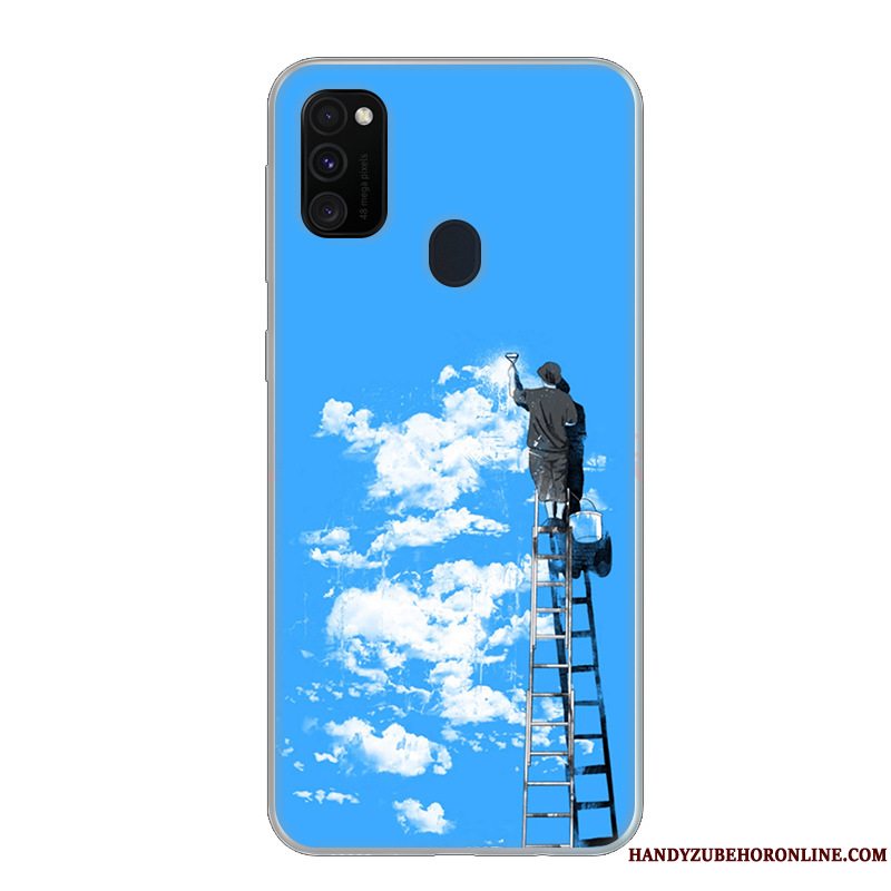 Etui Samsung Galaxy M30s Beskyttelse Trend Lille Sektion, Cover Samsung Galaxy M30s Blå Frisk