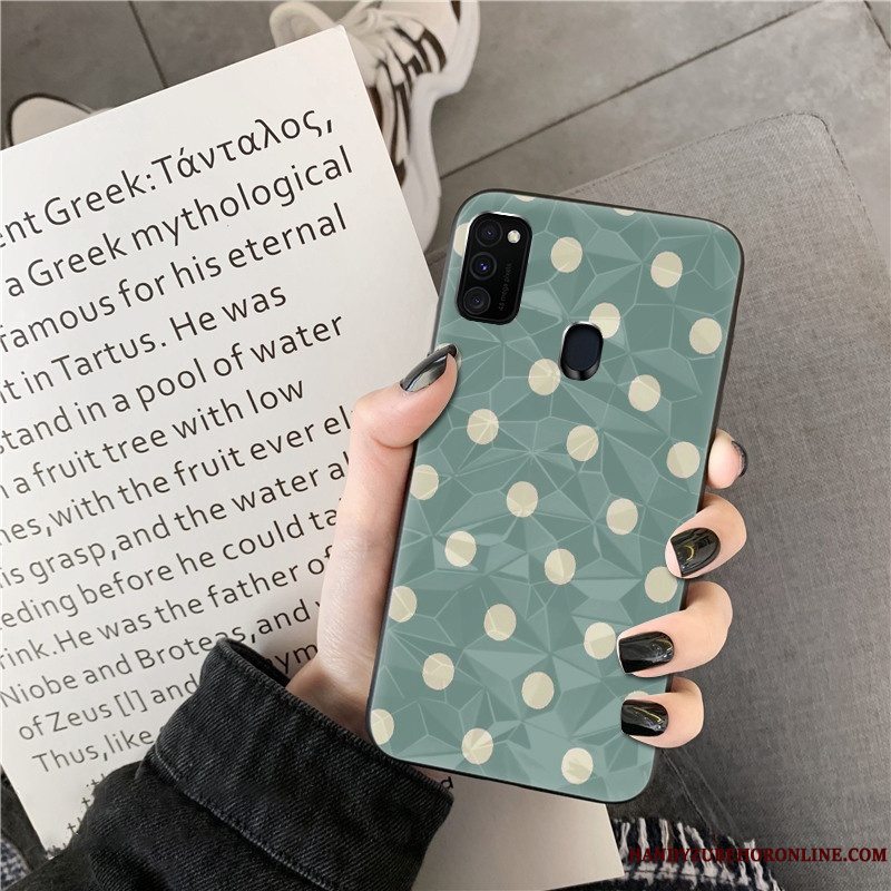 Etui Samsung Galaxy M30s Rombe Mønster, Cover Samsung Galaxy M30s Hængende Ornamenter Telefon