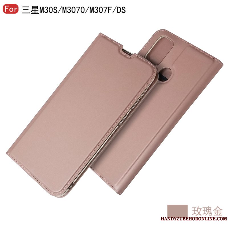 Etui Samsung Galaxy M30s Tasker Kort Guld, Cover Samsung Galaxy M30s Support Telefonbusiness