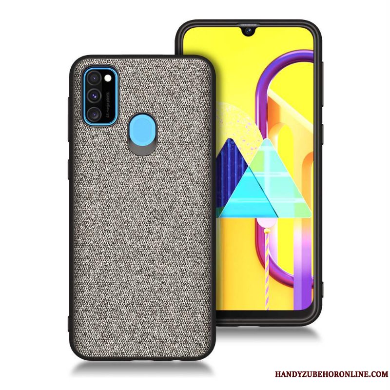 Etui Samsung Galaxy M30s Tasker Rød Telefon, Cover Samsung Galaxy M30s Beskyttelse Blå Anti-fald