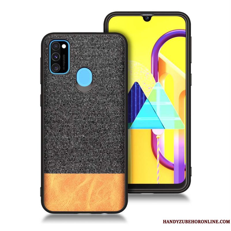 Etui Samsung Galaxy M30s Tasker Rød Telefon, Cover Samsung Galaxy M30s Beskyttelse Blå Anti-fald