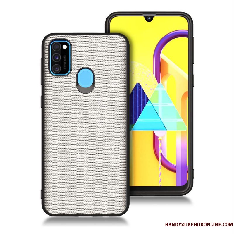 Etui Samsung Galaxy M30s Tasker Rød Telefon, Cover Samsung Galaxy M30s Beskyttelse Blå Anti-fald