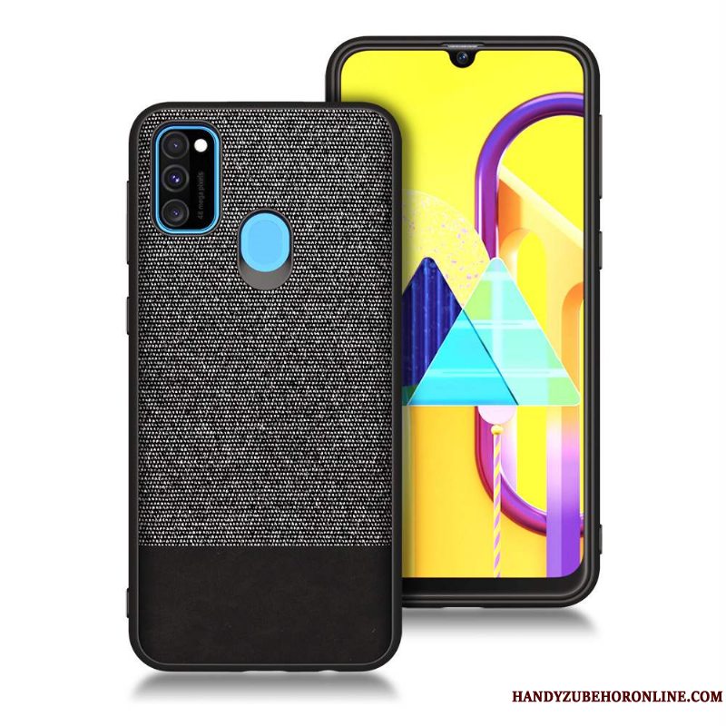 Etui Samsung Galaxy M30s Tasker Rød Telefon, Cover Samsung Galaxy M30s Beskyttelse Blå Anti-fald