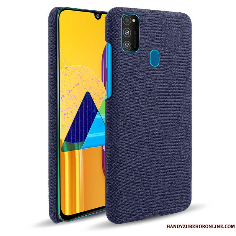 Etui Samsung Galaxy M30s Tasker Telefonklud, Cover Samsung Galaxy M30s Beskyttelse Mørkeblå