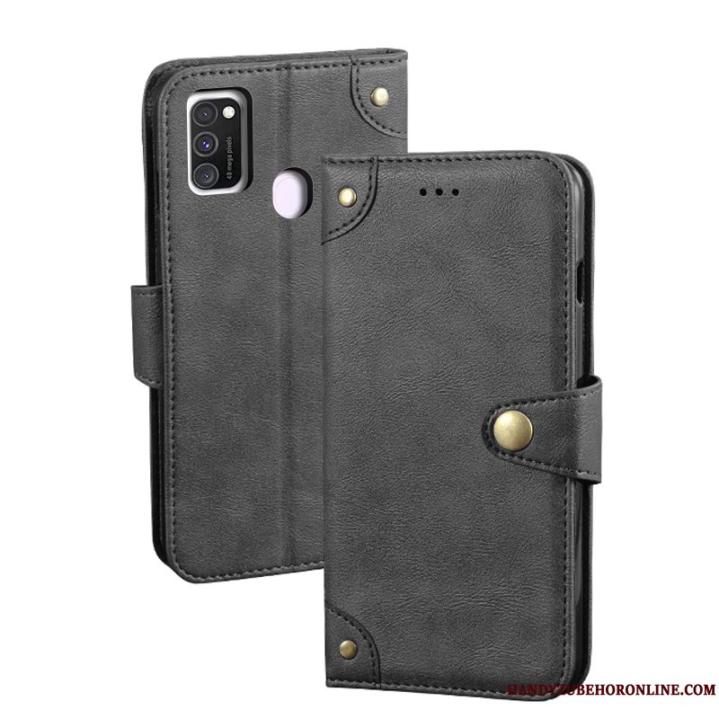 Etui Samsung Galaxy M30s Vintage Trendy Rød, Cover Samsung Galaxy M30s Folio Telefonkort