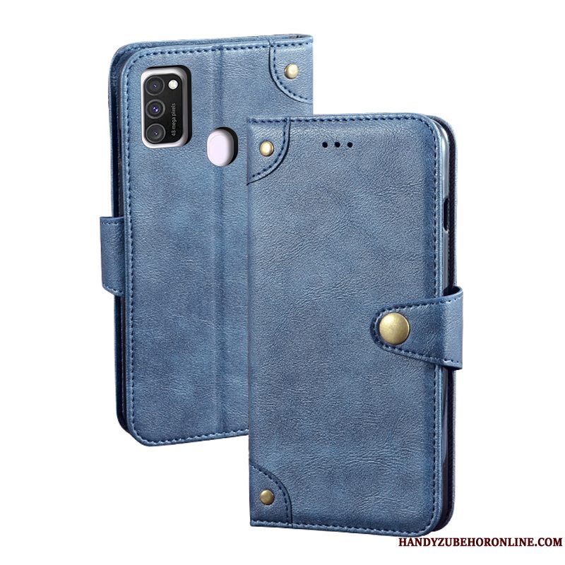 Etui Samsung Galaxy M30s Vintage Trendy Rød, Cover Samsung Galaxy M30s Folio Telefonkort