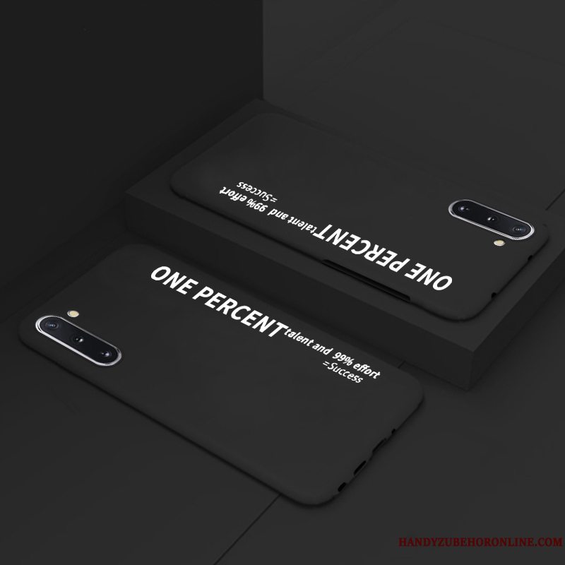 Etui Samsung Galaxy Note 10 Kreativ Hård Nubuck, Cover Samsung Galaxy Note 10 Telefonrød