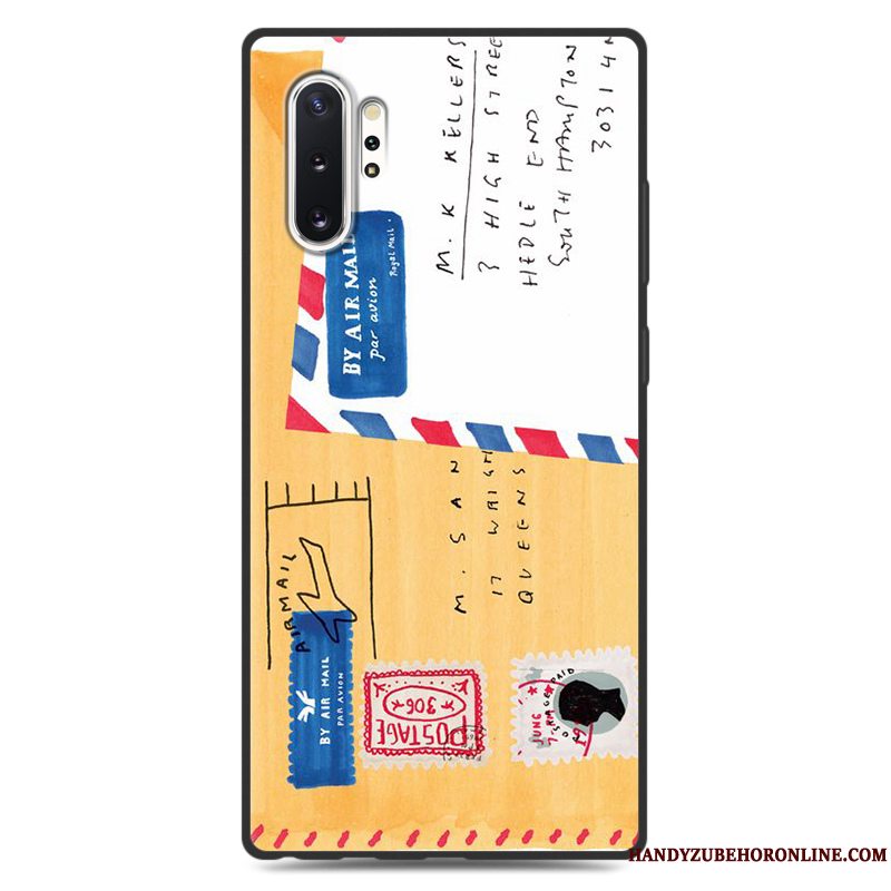 Etui Samsung Galaxy Note 10+ Kreativ Telefongul, Cover Samsung Galaxy Note 10+ Silikone Anti-fald Af Personlighed