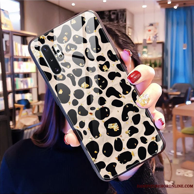 Etui Samsung Galaxy Note 10+ Leopard Glas, Cover Samsung Galaxy Note 10+ Spejl Ny