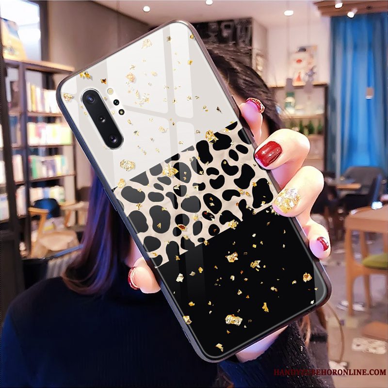 Etui Samsung Galaxy Note 10+ Leopard Glas, Cover Samsung Galaxy Note 10+ Spejl Ny