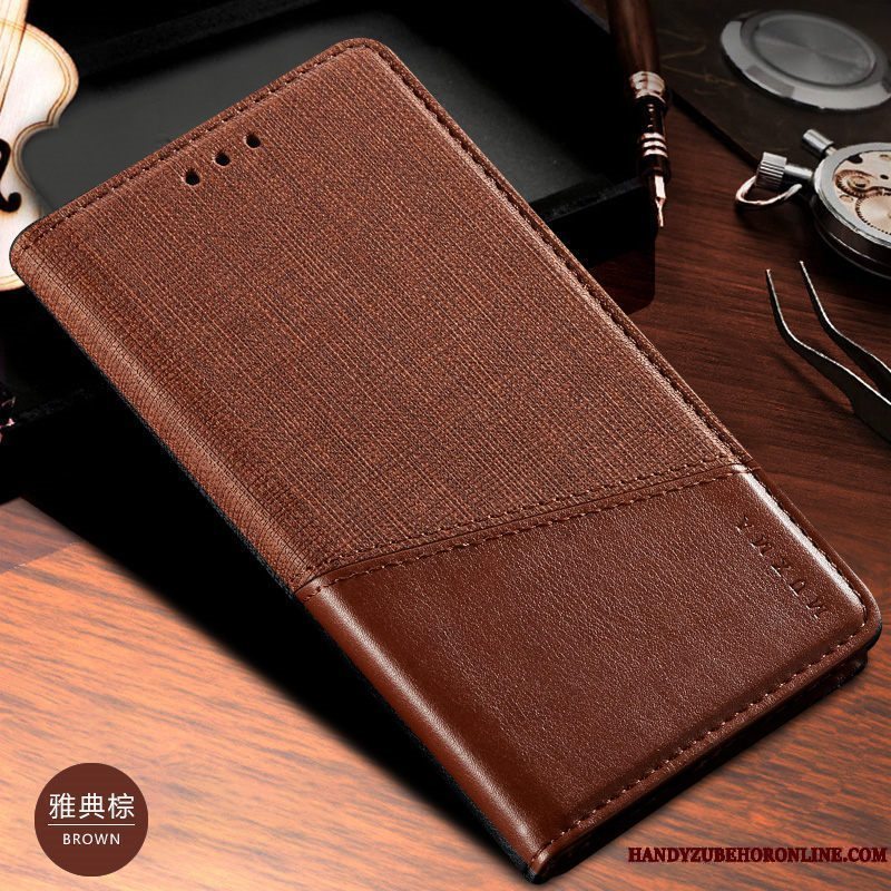 Etui Samsung Galaxy Note 10 Lite Beskyttelse Klud Sort, Cover Samsung Galaxy Note 10 Lite Folio Mønster Telefon