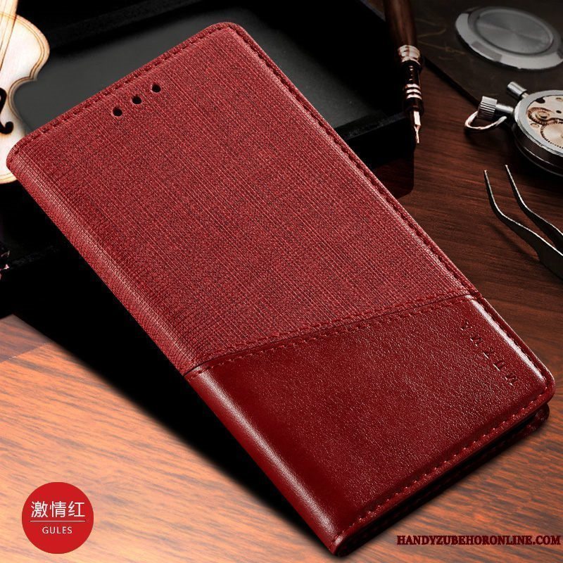 Etui Samsung Galaxy Note 10 Lite Beskyttelse Klud Sort, Cover Samsung Galaxy Note 10 Lite Folio Mønster Telefon