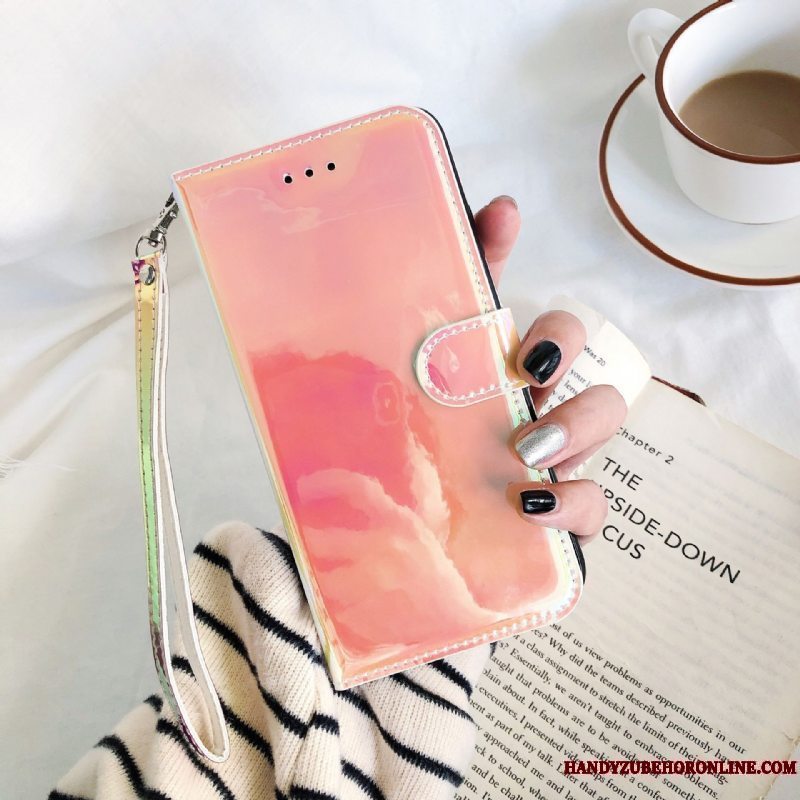 Etui Samsung Galaxy Note 10 Lite Folio Kort Fold, Cover Samsung Galaxy Note 10 Lite Tegnebog Spejl Telefon