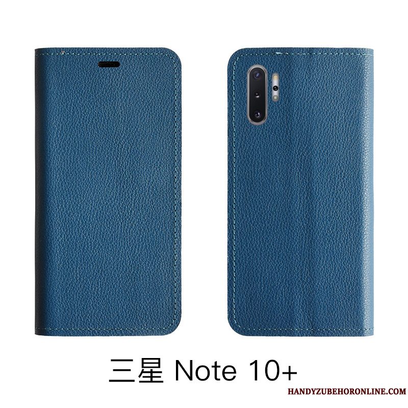 Etui Samsung Galaxy Note 10 Lite Folio Rød Telefon, Cover Samsung Galaxy Note 10 Lite Læder Litchi Cow