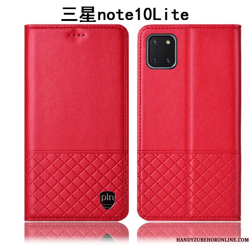 Etui Samsung Galaxy Note 10 Lite Folio Sort Anti-fald, Cover Samsung Galaxy Note 10 Lite Beskyttelse Telefon