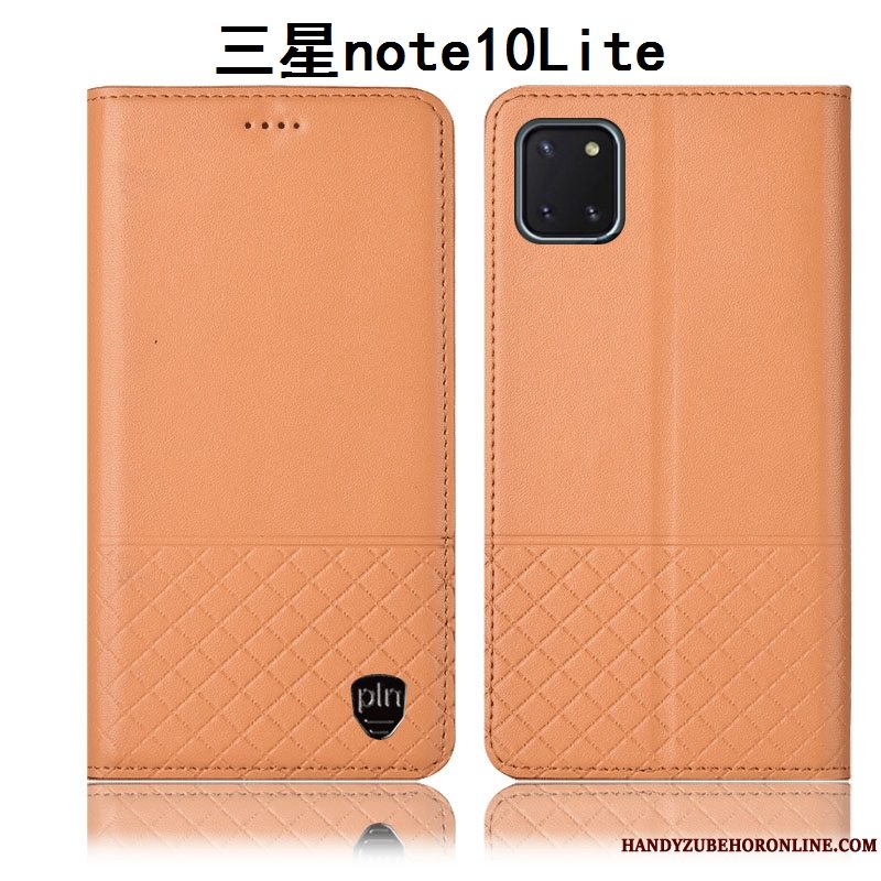 Etui Samsung Galaxy Note 10 Lite Folio Sort Anti-fald, Cover Samsung Galaxy Note 10 Lite Beskyttelse Telefon