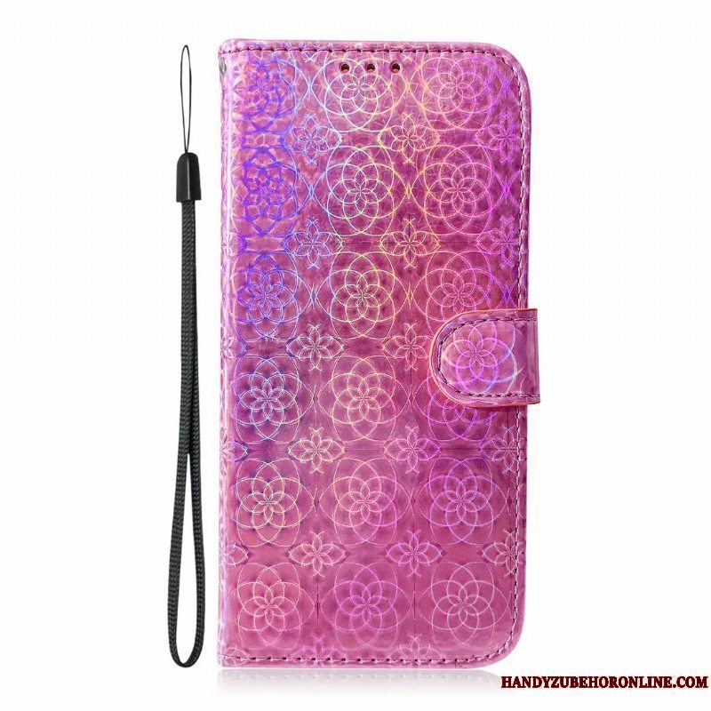 Etui Samsung Galaxy Note 10 Lite Læder Farvet Guld, Cover Samsung Galaxy Note 10 Lite Folio Kort Telefon