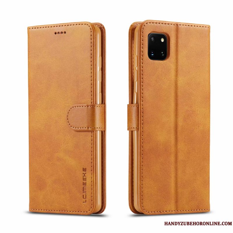 Etui Samsung Galaxy Note 10 Lite Læder Gul, Cover Samsung Galaxy Note 10 Lite Beskyttelse