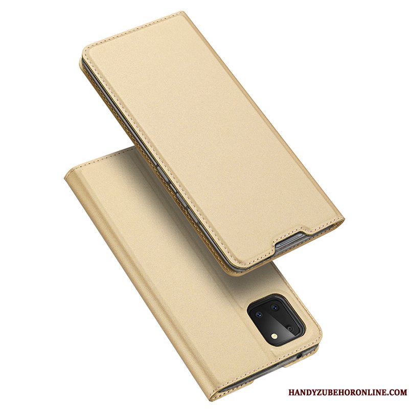 Etui Samsung Galaxy Note 10 Lite Silikone Anti-fald Lyserød, Cover Samsung Galaxy Note 10 Lite Folio Kort Ny